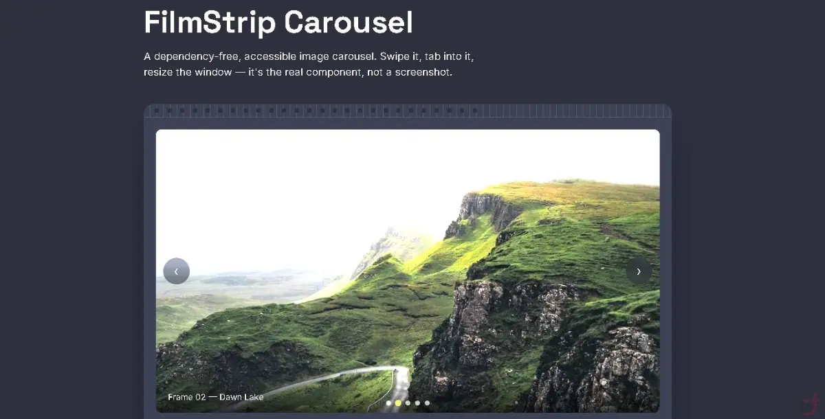 Film Reel Carousel - Javascript