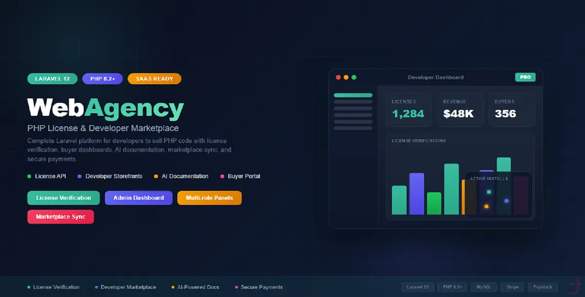 WebAgency — PHP License Management & Developer Marketplace