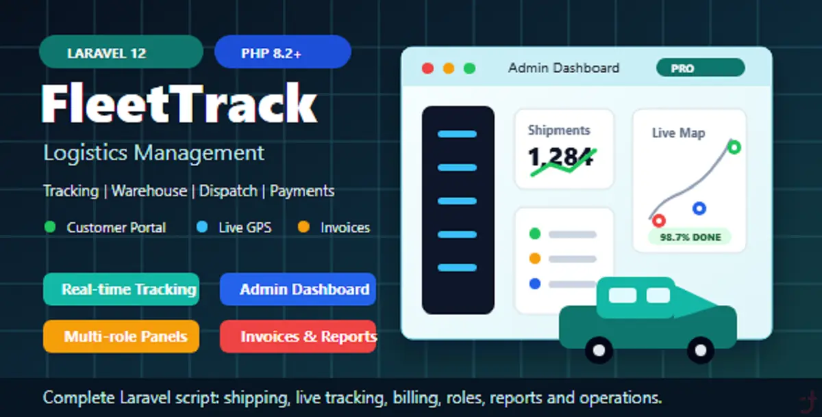 FleetTrack – Laravel Logistics Tracking and Management System